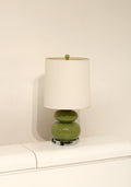Ceramic Table Lamp With Beige Drum Shade