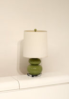 Ceramic Table Lamp With Beige Drum Shade