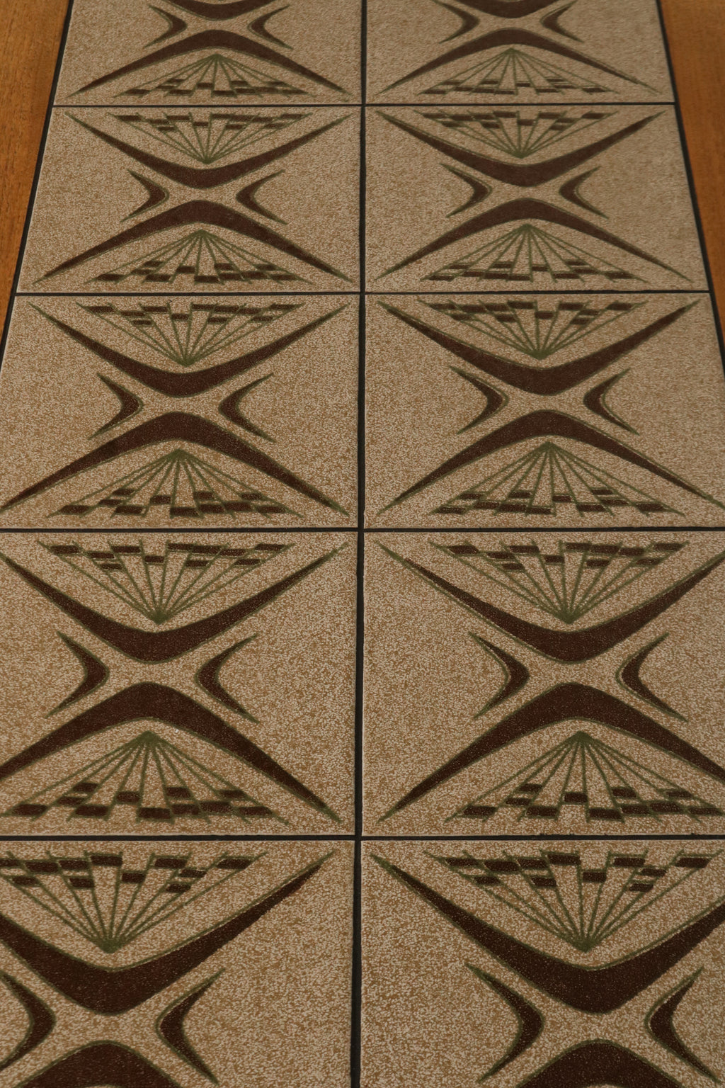 Vintage Danish Teak Wood Tile Top Extandable Dining Table