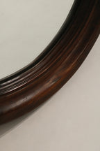 Vintage Oval Solid Wood Wall Mirror By Ethan Allen