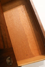 Art Deco Vintage Walnut Wood Tall Dresser Chest Of Drawers