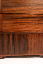 Art Deco Vintage Walnut Wood Tall Dresser Chest Of Drawers