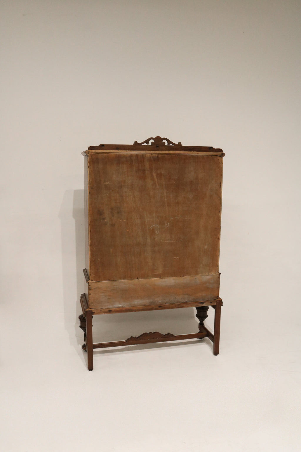 Antique Jacobean Mahogany Walnut Hutch China Cabinet