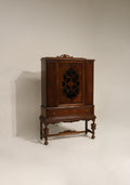 Antique Jacobean Mahogany Walnut Hutch China Cabinet