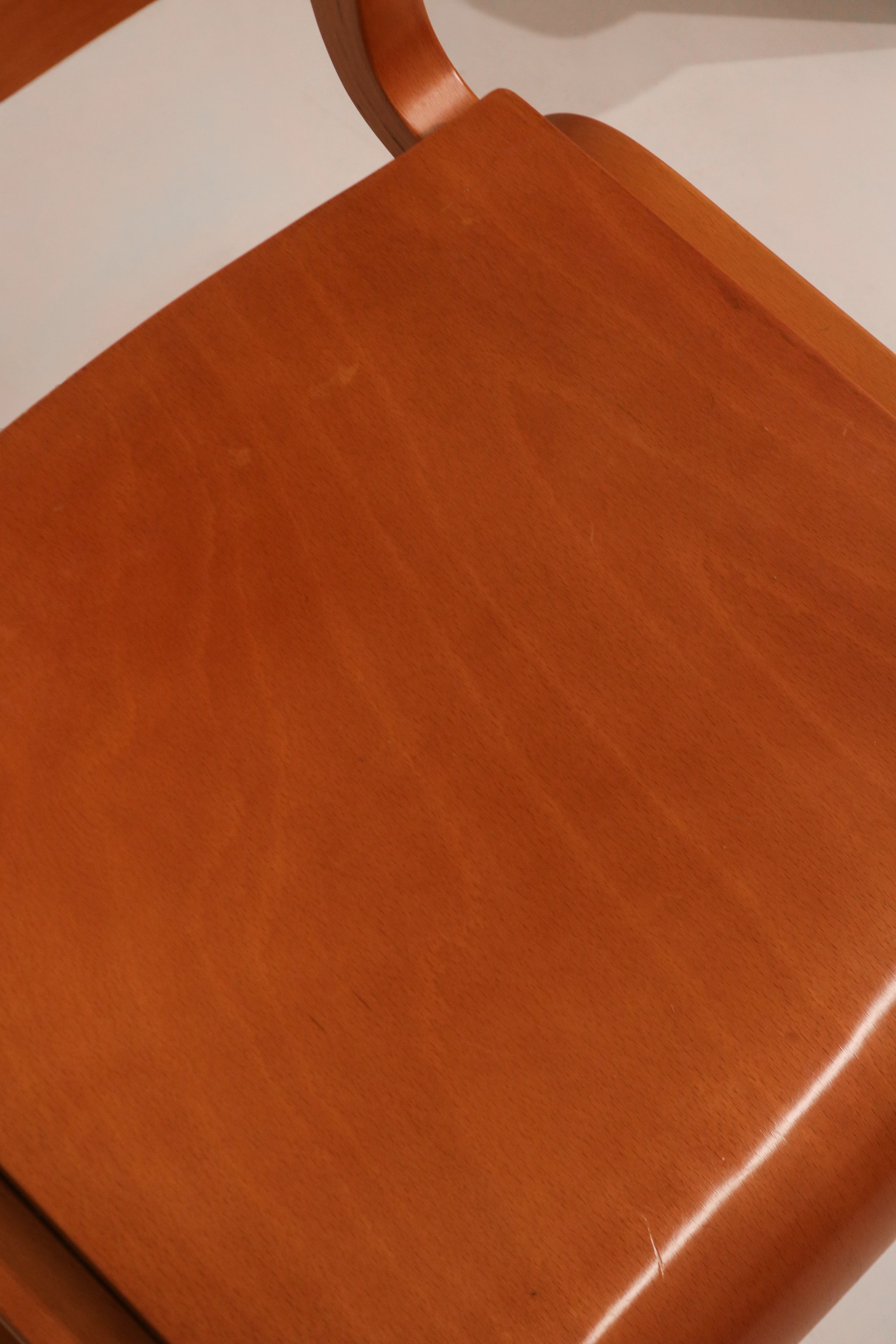 Set Of 4 Hardwood Plywood Campus Dining Chairs