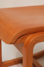 Set Of 4 Hardwood Plywood Campus Dining Chairs