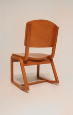 Set Of 4 Hardwood Plywood Campus Dining Chairs