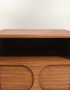 CB2 Crate&amp;Barrel Solid Wood Contemporary Nighstand Bedside Table