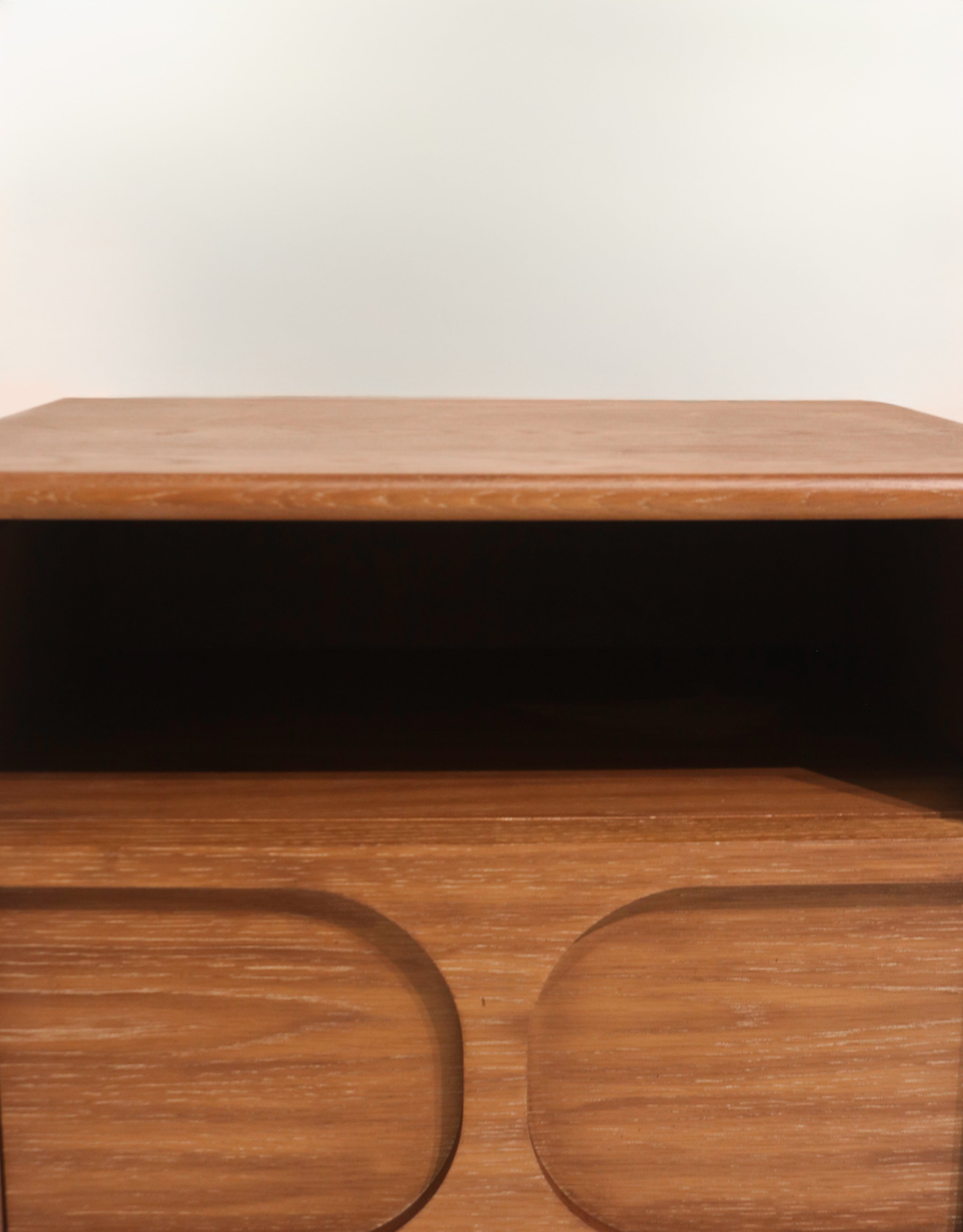 CB2 Crate&amp;Barrel Solid Wood Contemporary Nighstand Bedside Table