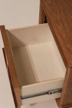 CB2 Crate&amp;Barrel Solid Wood Contemporary Nighstand Bedside Table