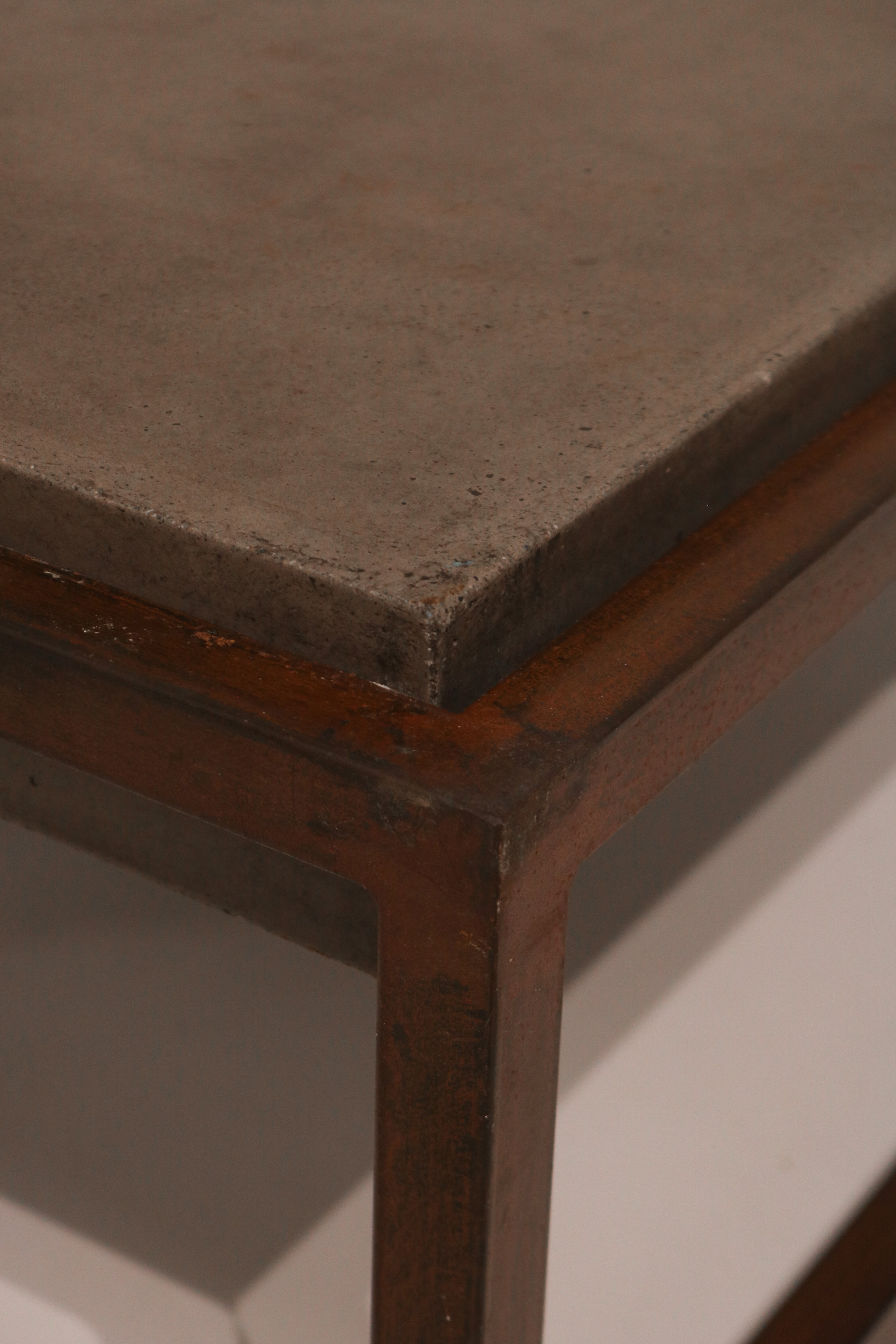 Industrial Concrete And Metal Coffee Table