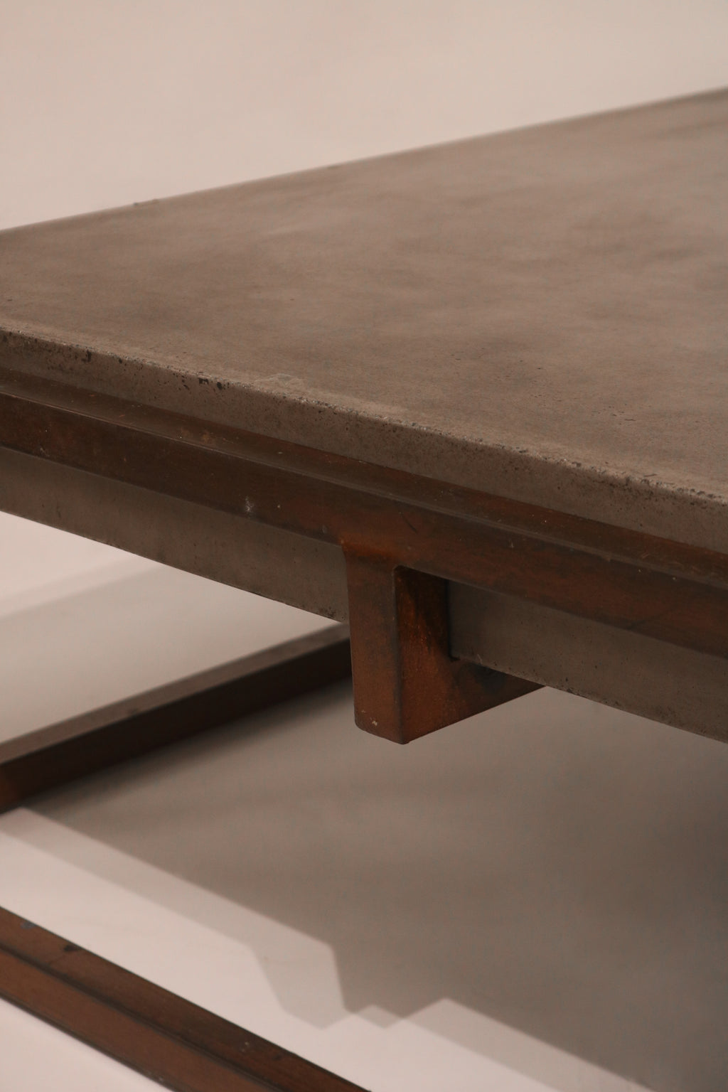 Industrial Concrete And Metal Coffee Table