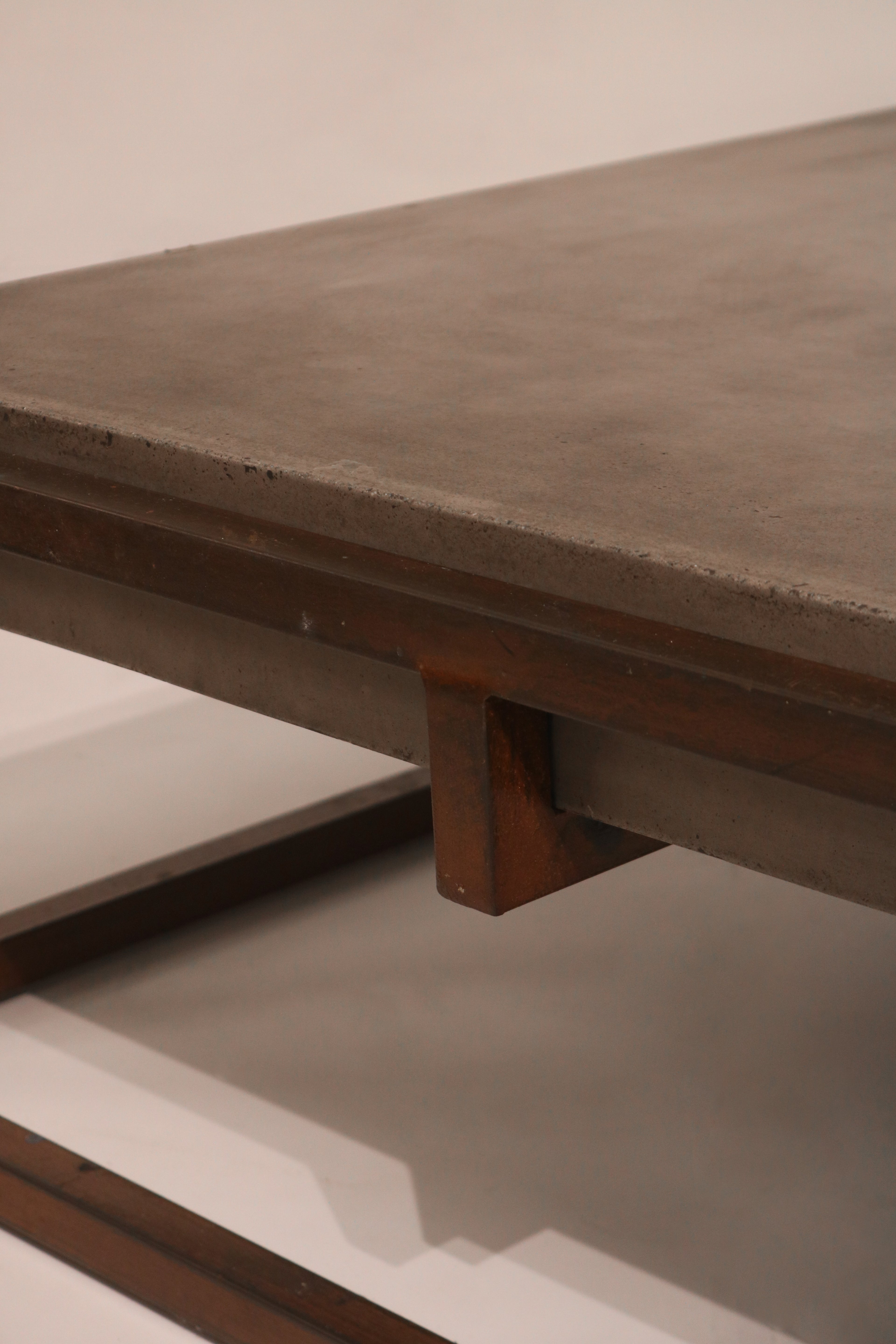Industrial Concrete And Metal Coffee Table