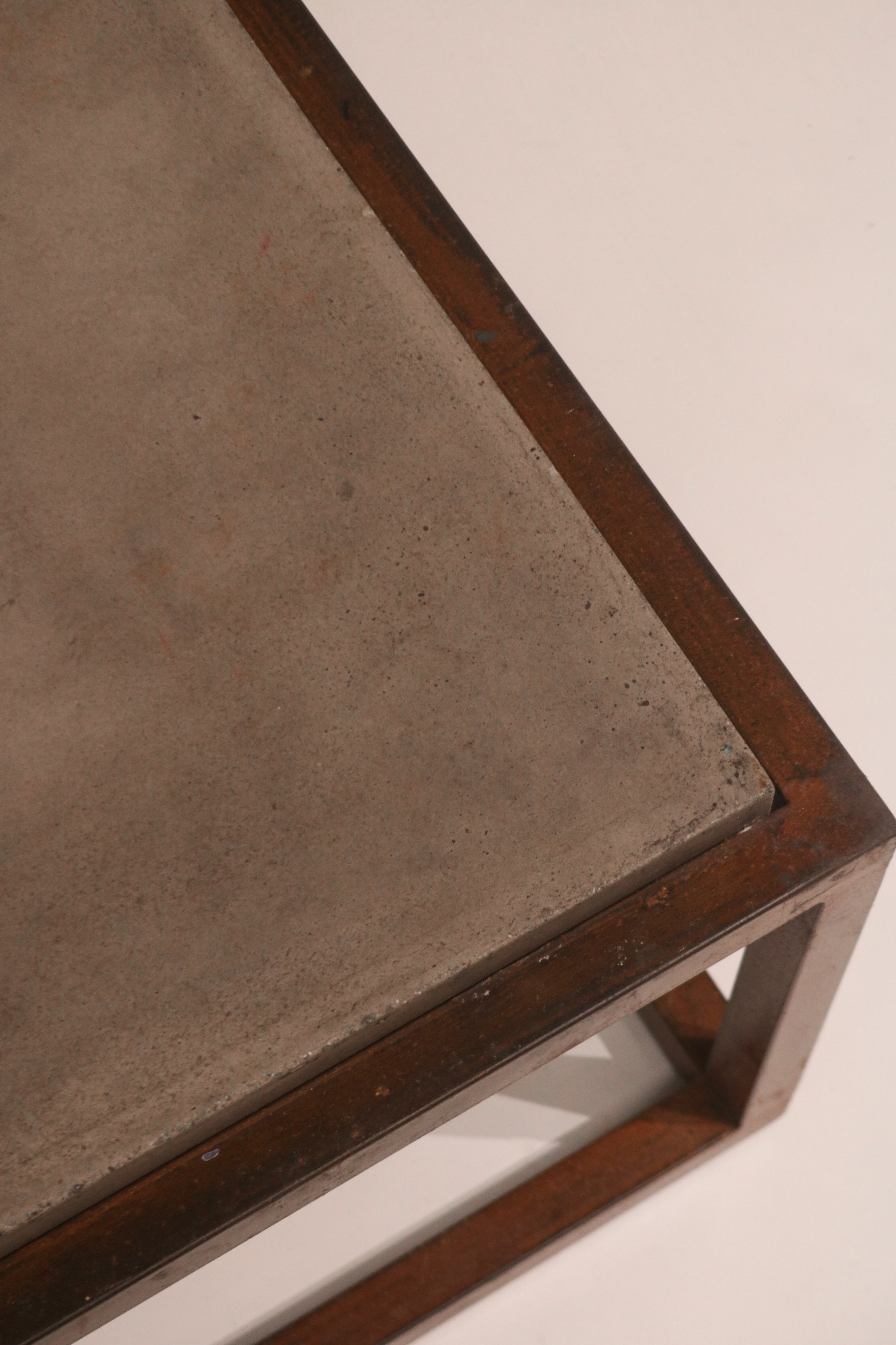 Industrial Concrete And Metal Coffee Table