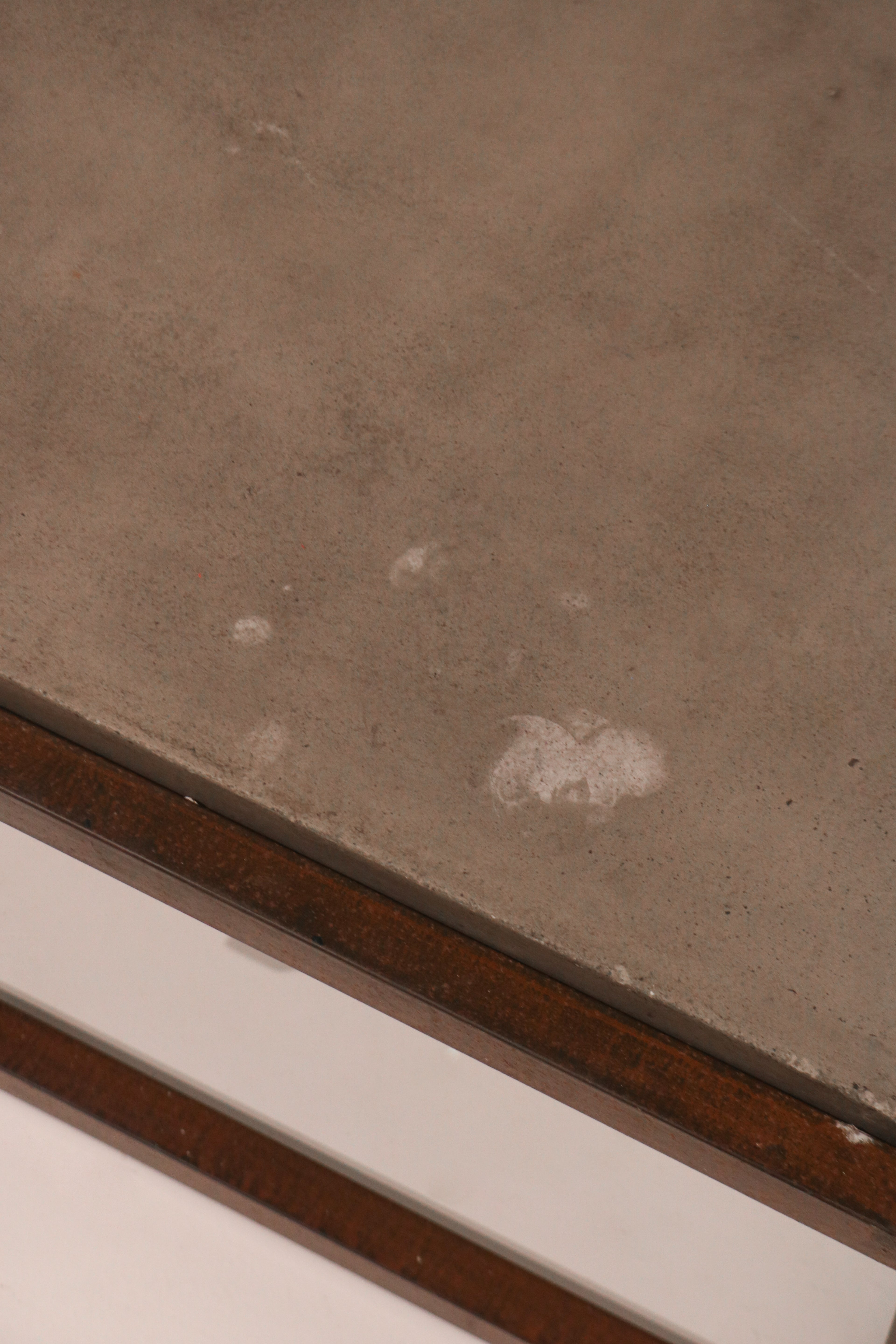 Industrial Concrete And Metal Coffee Table