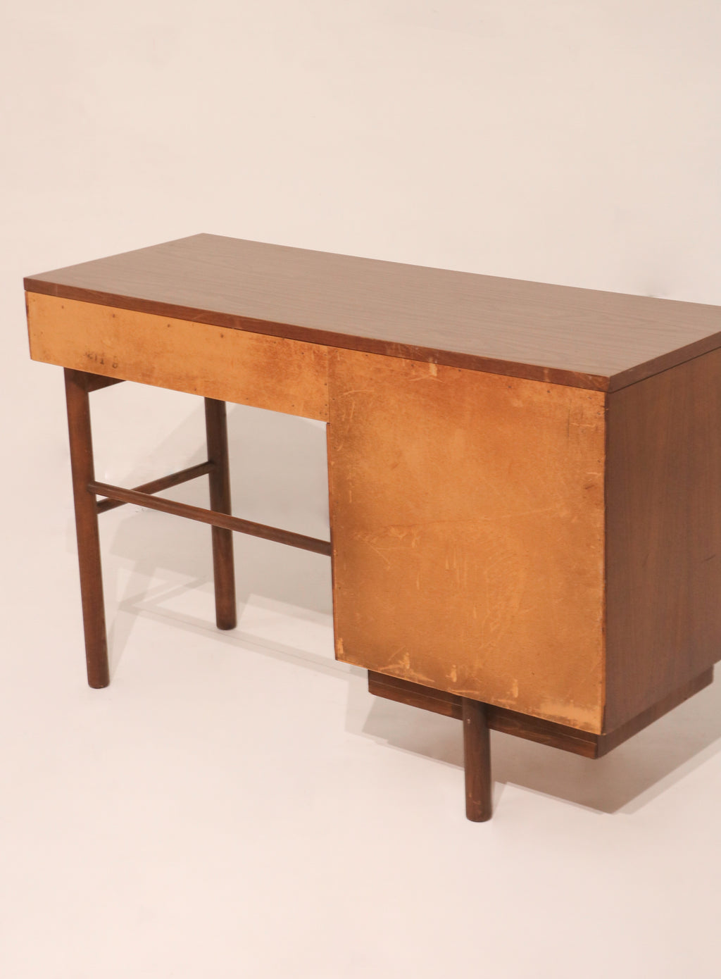 Mid Century Modern Walnut Wood Desk By Stanley