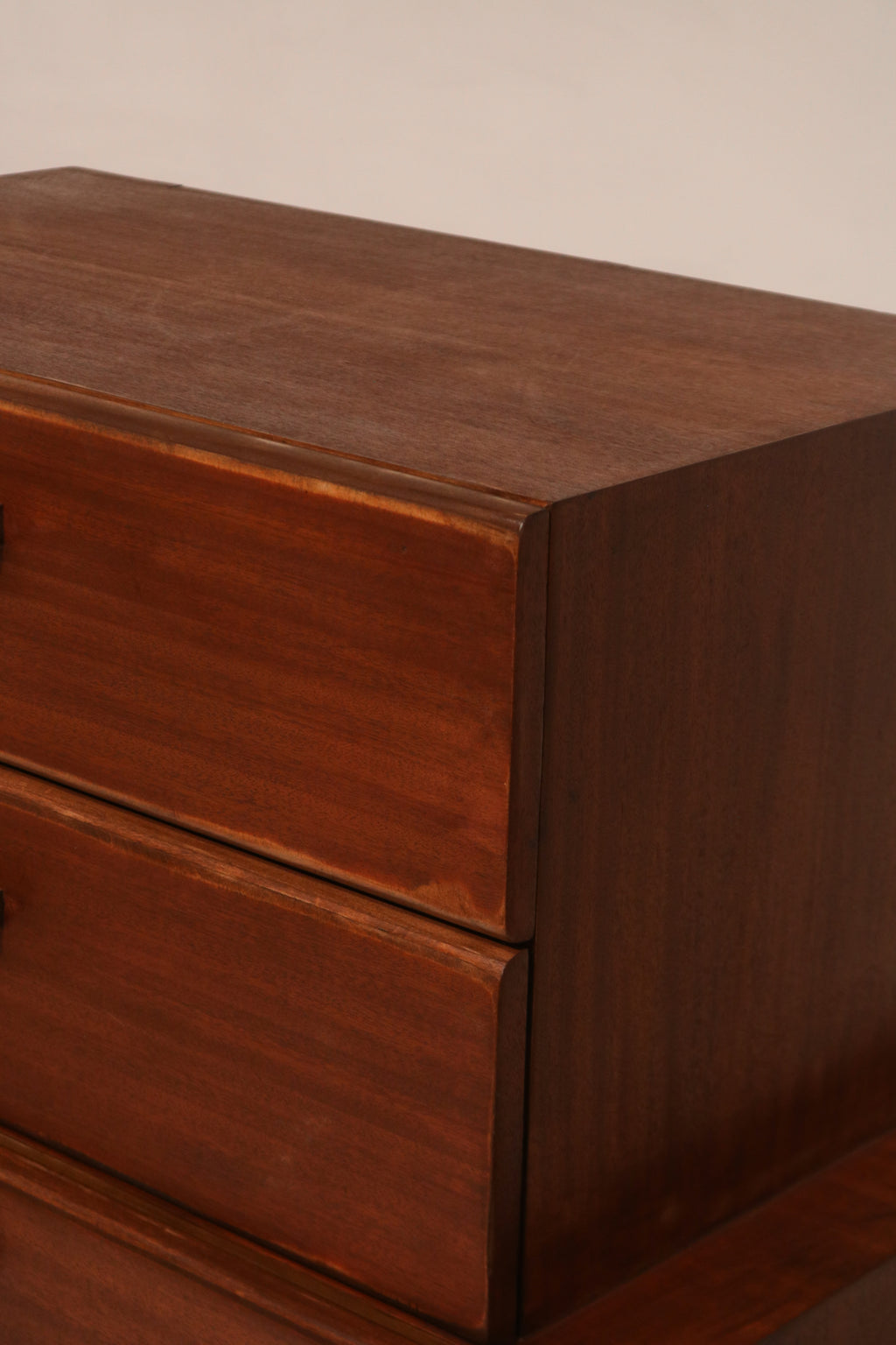 Vintage Mcm Solid Walnut Wood Highboy Dresser Chest Of Drawers