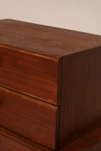Vintage Mcm Solid Walnut Wood Highboy Dresser Chest Of Drawers