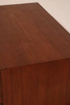 Vintage Mcm Solid Walnut Wood Highboy Dresser Chest Of Drawers