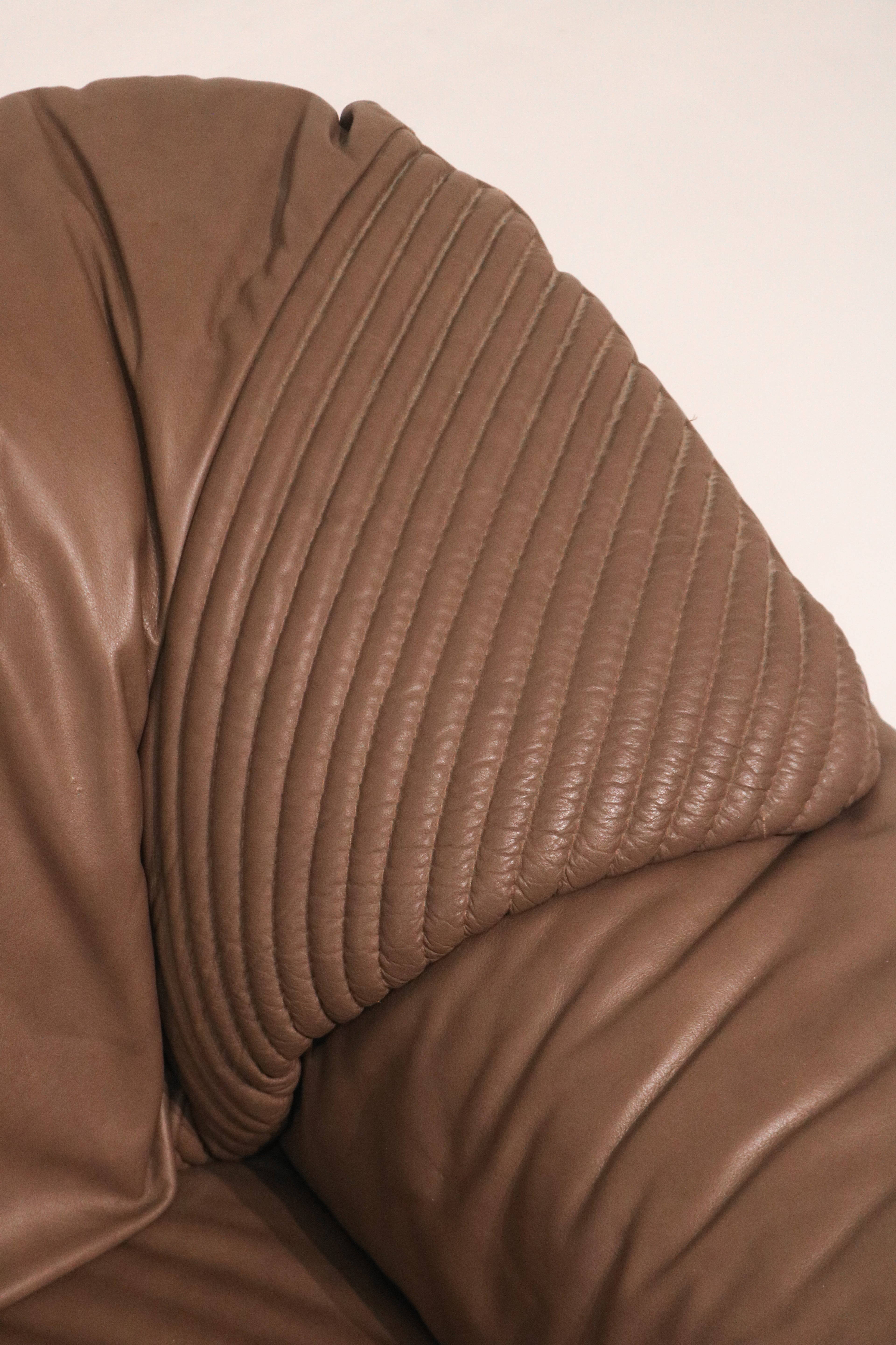 Vintage Leather Loveseat Sofa Couch