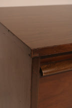 Mid Century Modern Walnut Chest Of Drawer Dresser By Bassett