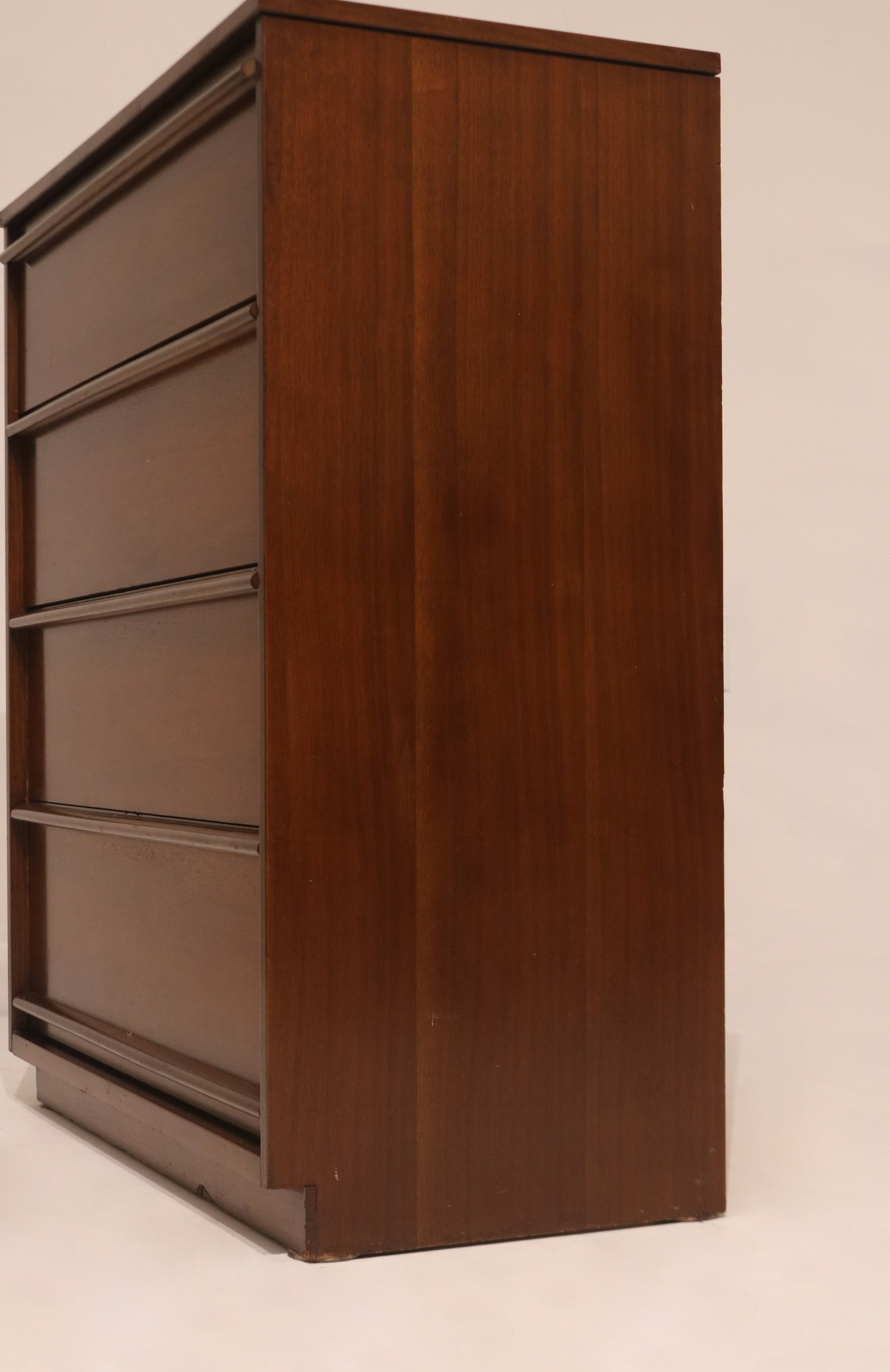 Mid Century Modern Walnut Chest Of Drawer Dresser By Bassett