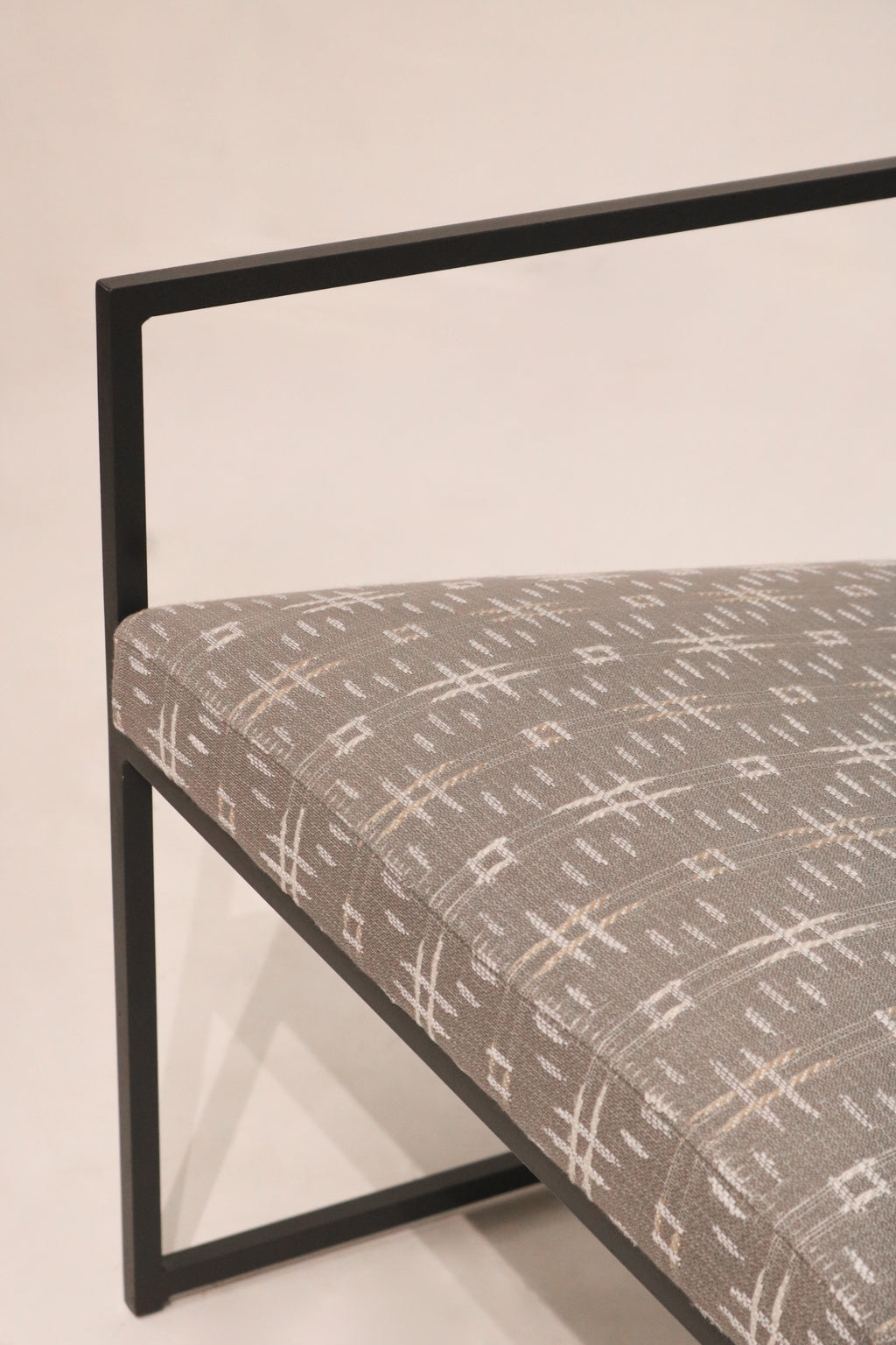 Room & Board Modern Accent Chair Metal Frame Fabric Seat