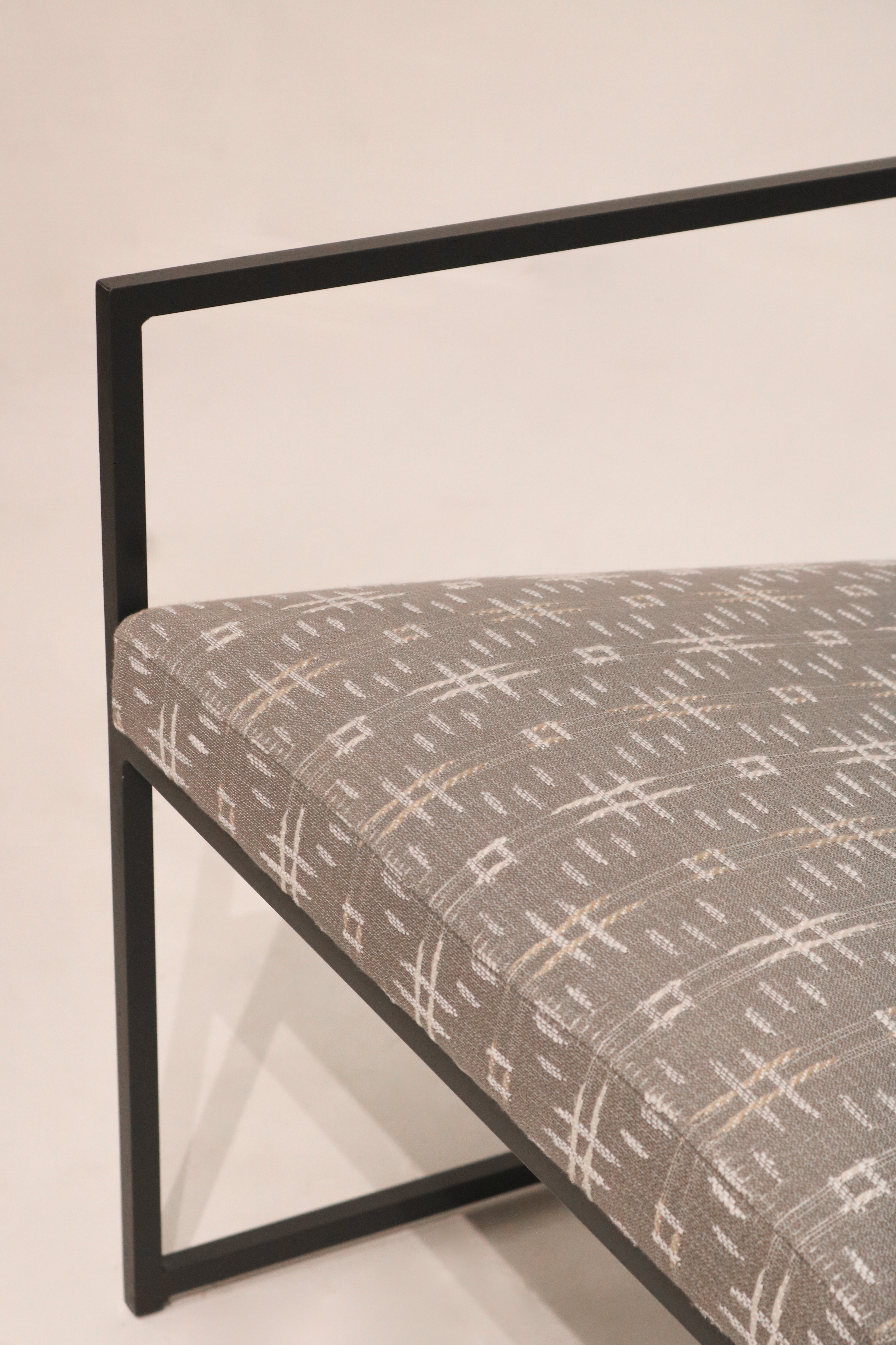 Room & Board Modern Accent Chair Metal Frame Fabric Seat