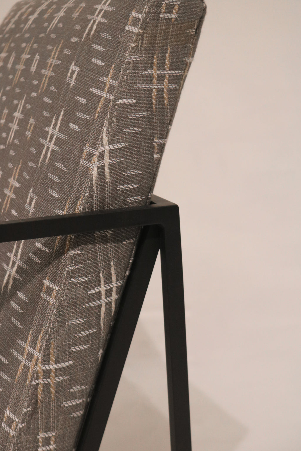 Room & Board Modern Accent Chair Metal Frame Fabric Seat