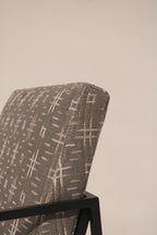 Room & Board Modern Accent Chair Metal Frame Fabric Seat