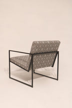 Room & Board Modern Accent Chair Metal Frame Fabric Seat