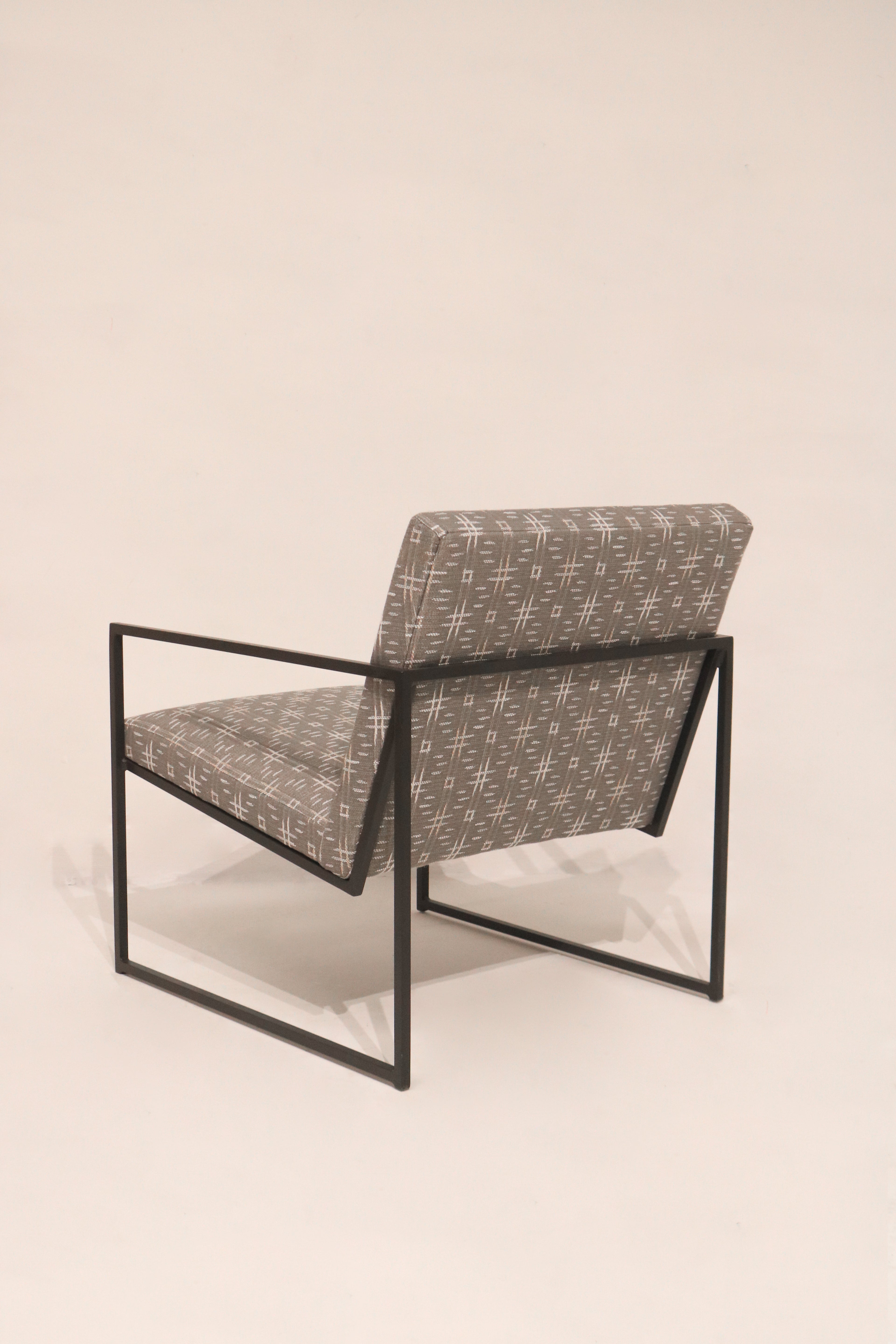 Room & Board Modern Accent Chair Metal Frame Fabric Seat