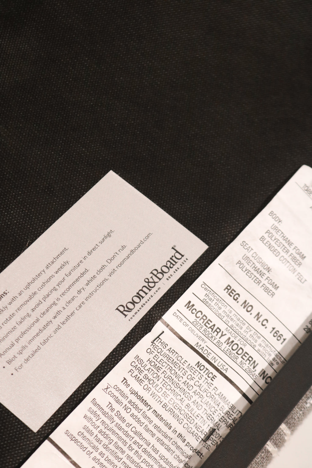 Room & Board Modern Accent Chair Metal Frame Fabric Seat