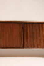 Mid Century Modern Walnut Wood Curved Long 9 Drawers Dresser By Unagusta