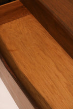 Mid Century Modern Walnut Wood Curved Long 9 Drawers Dresser By Unagusta