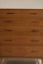 Vintage Oak Wood 6 Drawers Dresser By John Stuart Grand Rapids New York