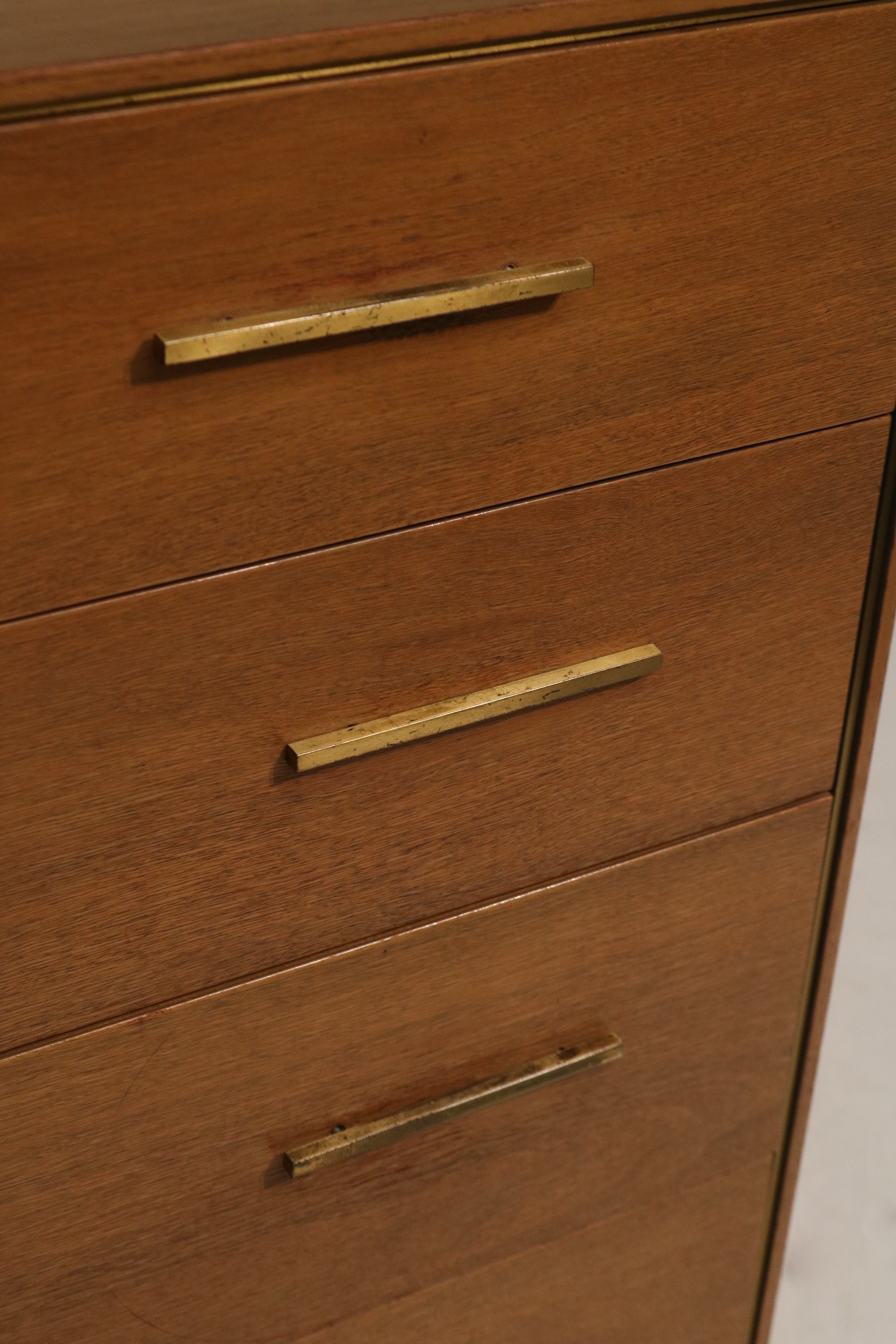 Vintage Oak Wood 6 Drawers Dresser By John Stuart Grand Rapids New York