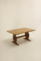 Vintage Kjaernulf Danish Solid Oak Wood Extendable Dining Table