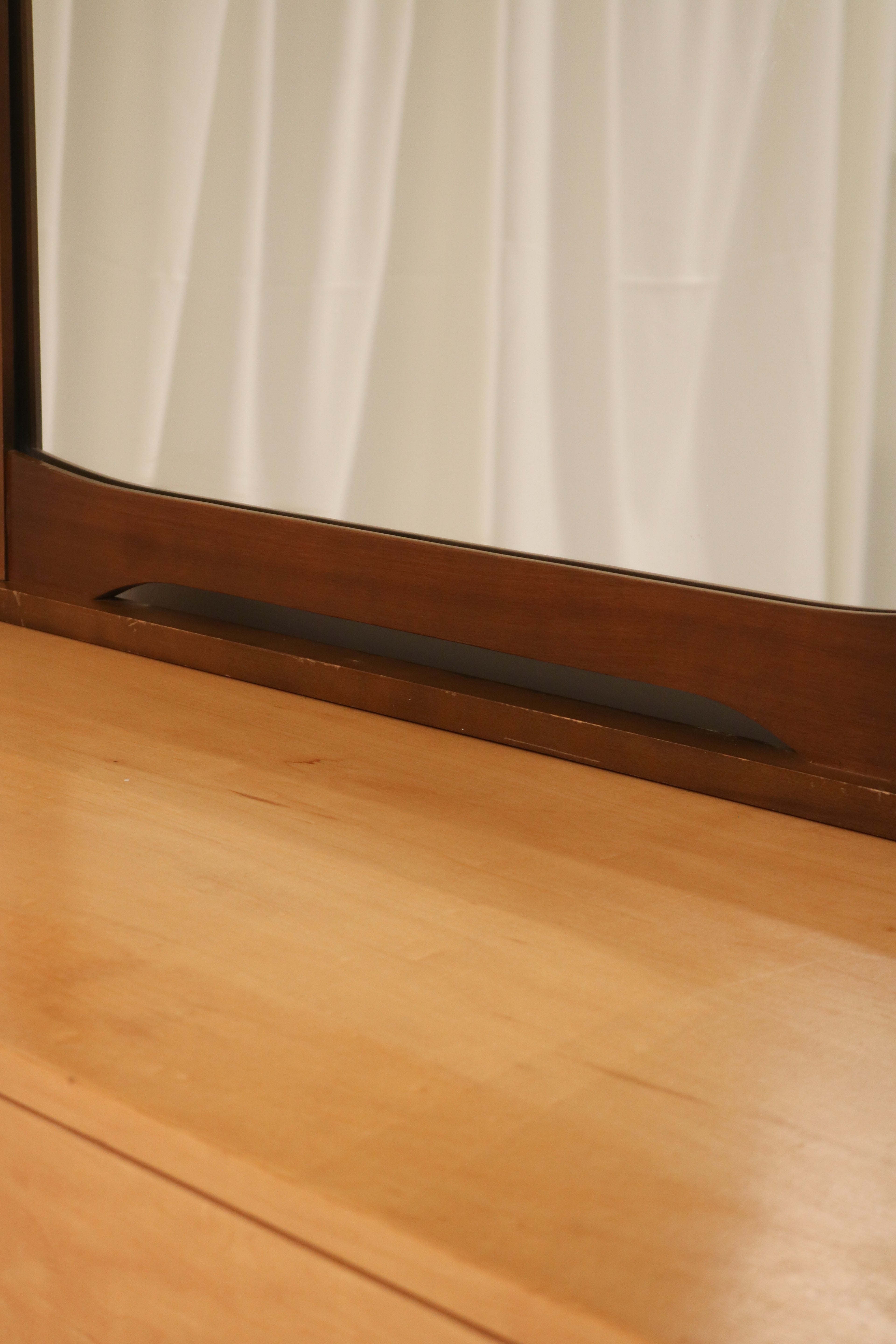 Mcm Walnut Wood Mirror