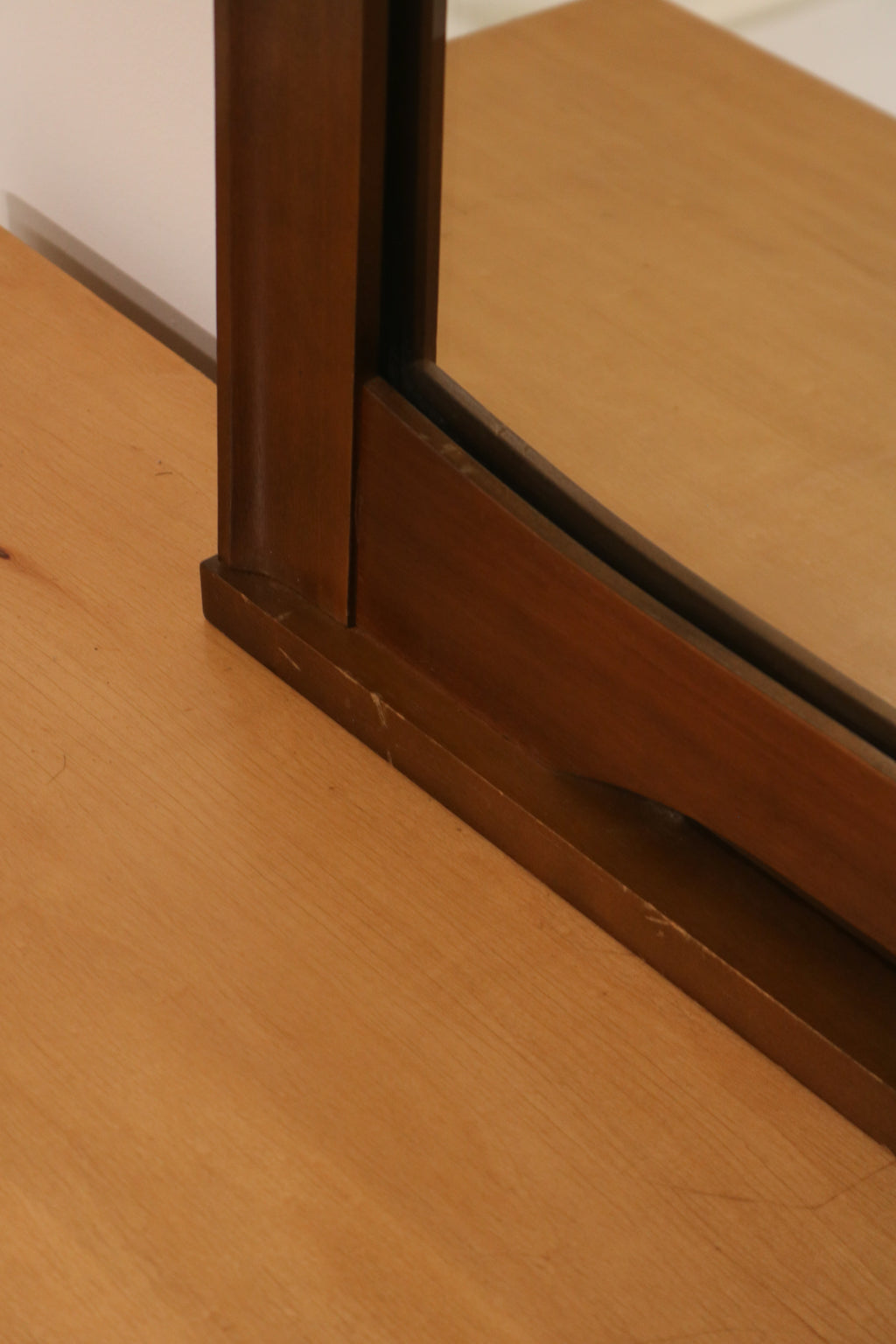 Mcm Walnut Wood Mirror