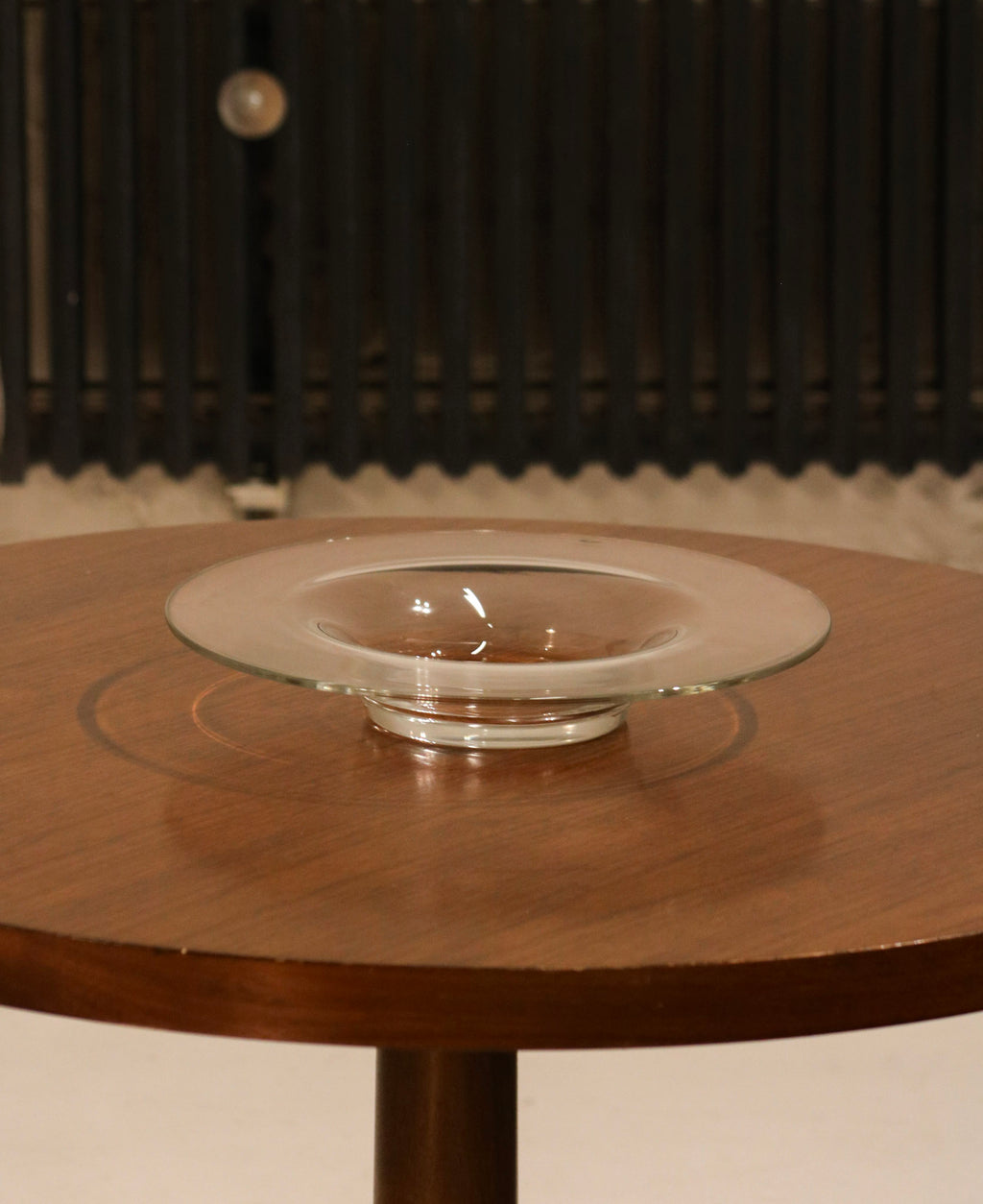 Vintage Italian Glass Large Centerpiece Bowl Glass Plate