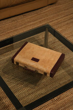 Vintage Travel Backgammon Leather Board Carrying Case