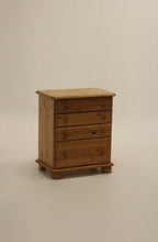 Vintage Scandinavian Pine Wood Small Chest Of Drawers Dresser