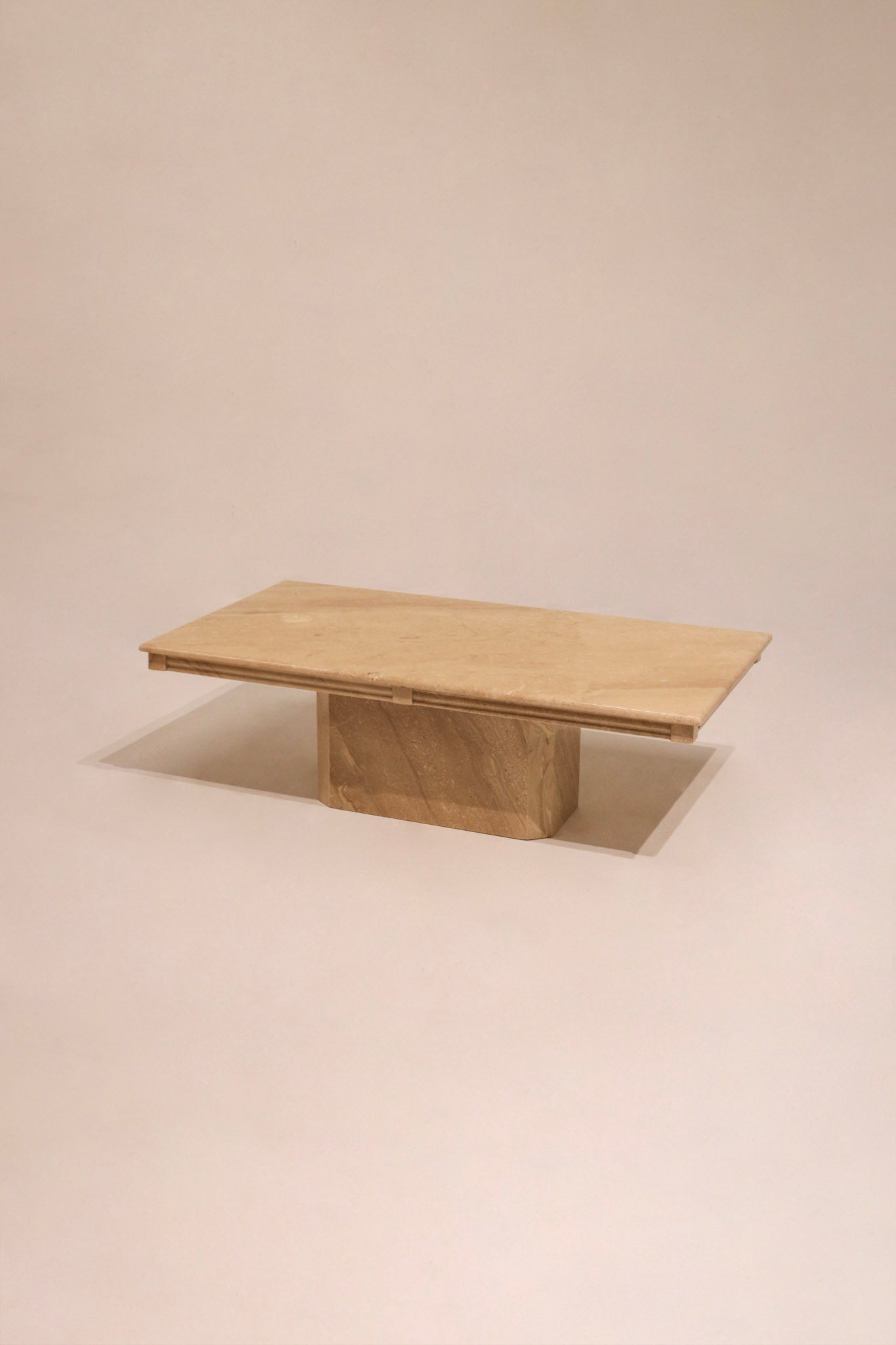 Vintage Italian Solid Marble Coffee Table