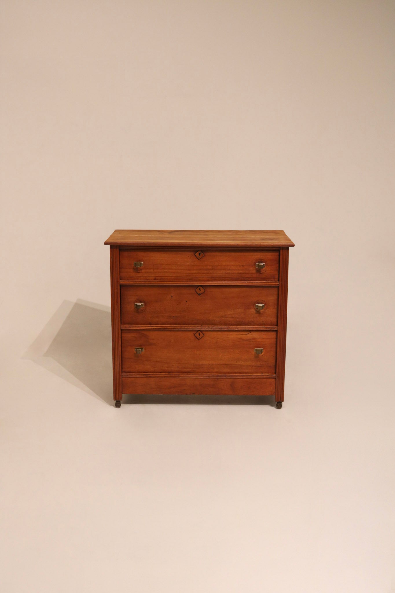 1900s Antique Cherry Pine Dresser Victorian 3 Drawer