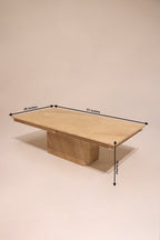 Vintage Italian Solid Marble Coffee Table