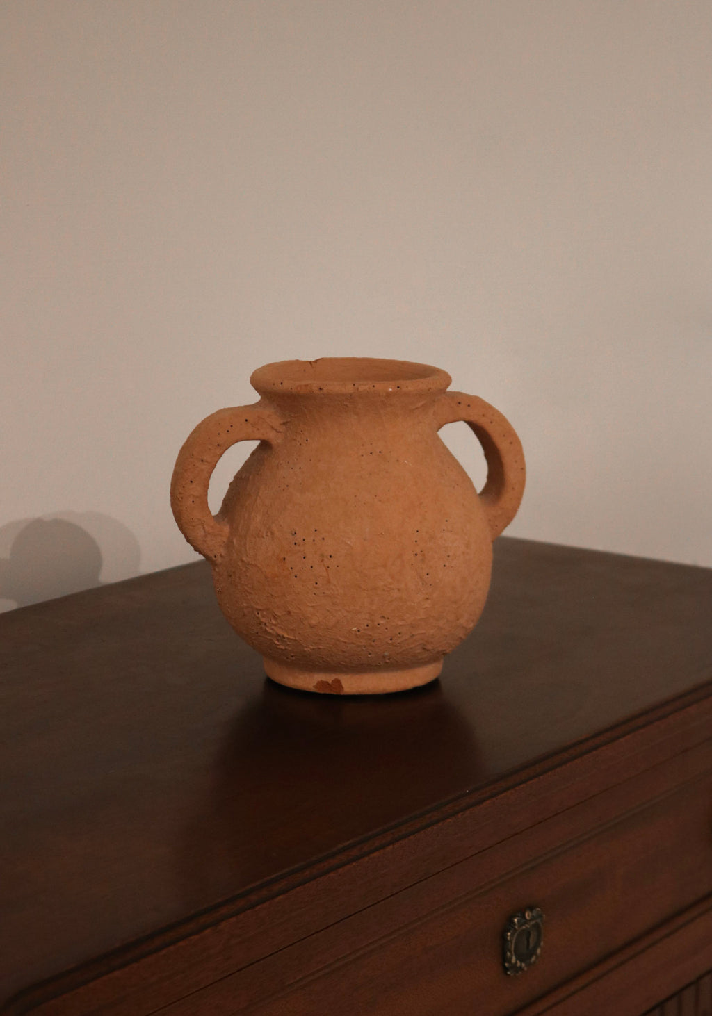Small Decorative Terracotta Vase With Handles