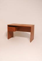 Vintage Danish Modern Teak Wood Desk Table With Drawers