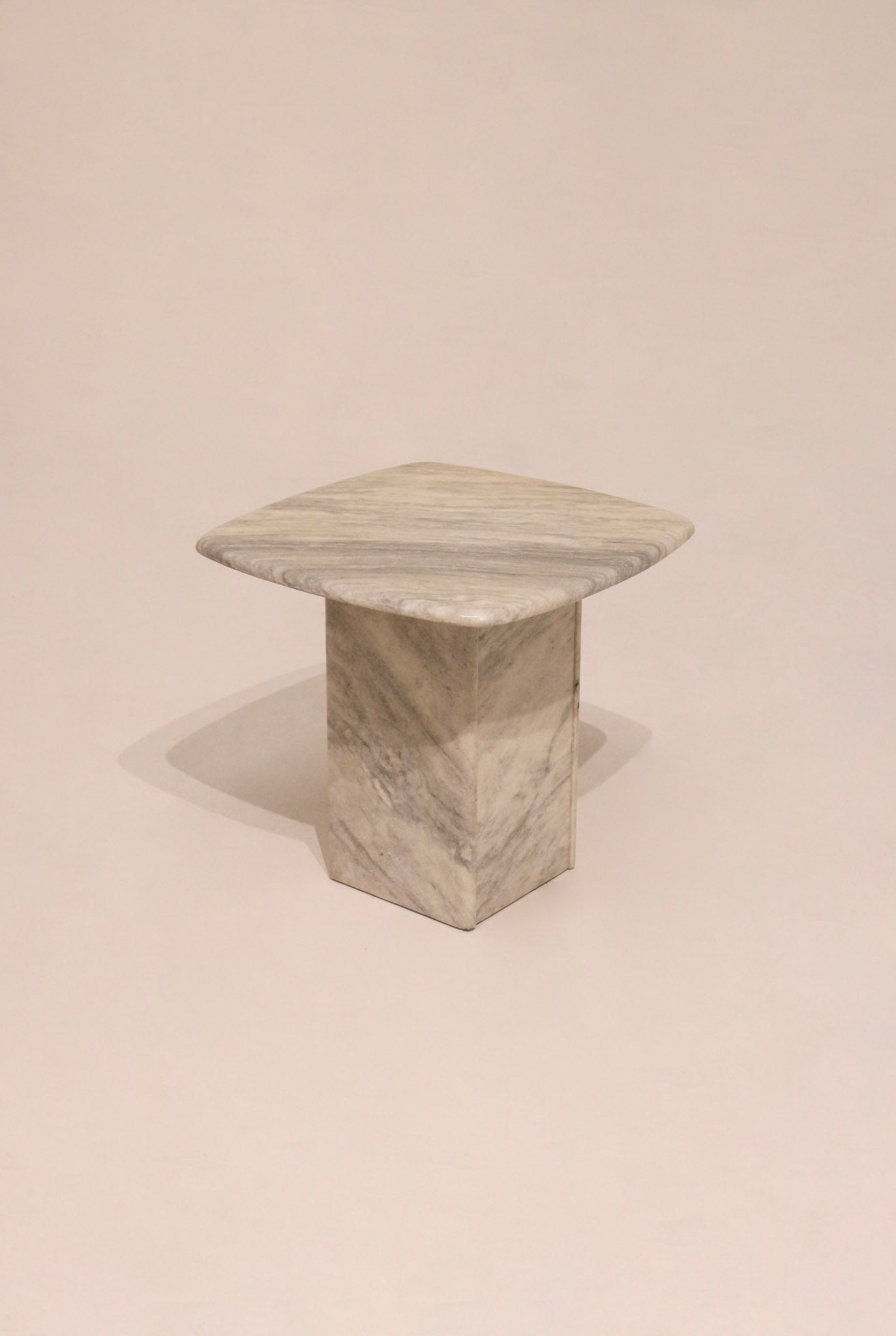 Vintage Solid Stone Marble Side Table End Table Coffee Table