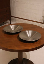 Mcm Vintage Stainless Silver Bowls Serving Tray Plates